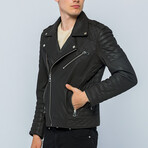 Matte Classic Biker Jacket // Black (S)