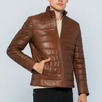 Channel Quilted Jacket // Light Brown (L)