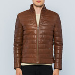 Channel Quilted Jacket // Light Brown (L)