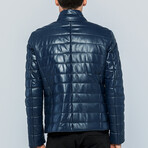 Channel Quilted Jacket // Dark Blue (S)