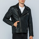 Classic Full Grain Biker Jacket // Black (S)