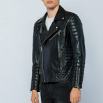 Classic Biker Jacket // Black (S)