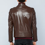 Classic Biker Jacket // Brown (S)