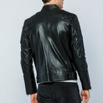 Shoulder Accent Moto Jacket // Black (S)