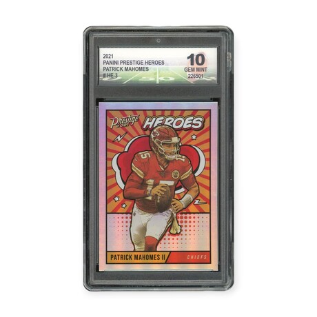 Patrick Mahomes // 2021 Panini Prestige Heroes // DGA 10 Gem Mint