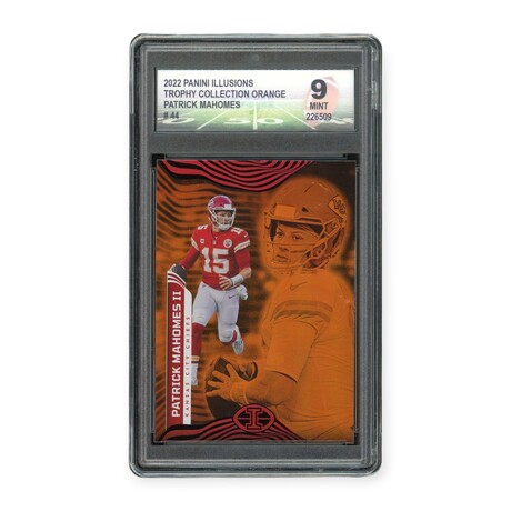 Patrick Mahomes // 2022 Panini Illusions Trophy Collection Orange // DGA 9 Mint