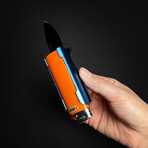 Lighter Knife With Built In Pocket Clip/Money Clip // Blue