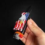 Lighter Knife With Built In Pocket Clip/Money Clip // Eagle