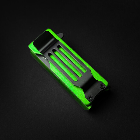 Lighter Knife With Built In Pocket Clip/Money Clip // Green