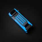 Lighter Knife With Built In Pocket Clip/Money Clip // Blue