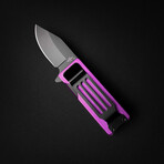 Lighter Knife With Built In Pocket Clip/Money Clip // Purple
