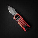 Lighter Knife With Built In Pocket Clip/Money Clip // Red