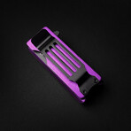 Lighter Knife With Built In Pocket Clip/Money Clip // Purple