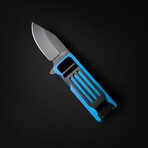 Lighter Knife With Built In Pocket Clip/Money Clip // Blue