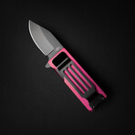 Lighter Knife With Built In Pocket Clip/Money Clip // Pink
