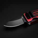 Lighter Knife With Built In Pocket Clip/Money Clip // Red