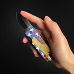 Lighter Knife With Built In Pocket Clip/Money Clip // Flag