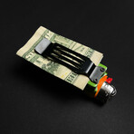 Lighter Knife With Built In Pocket Clip/Money Clip // Green