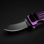 Lighter Knife With Built In Pocket Clip/Money Clip // Purple