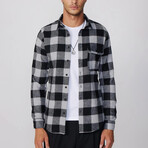Slim Fit Checkered Lumberjack Shirt // Black + White (XL)