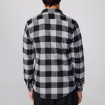 Slim Fit Checkered Lumberjack Shirt // Black + White (XL)