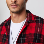 Slim Fit Sport Collar Lumberjack Plaid Winter Shirt // Red + Multicolor (M)