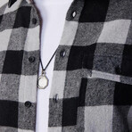 Slim Fit Checkered Lumberjack Shirt // Black + White (XL)