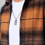 Slim Fit Narrow Cut Plaid Lumberjack Shirt // Orange + Multicolor (S)