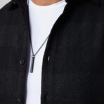 Slim Fit Winter Big Checkered Lumberjack Shirt // Black (S)