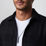 Slim Fit Winter Big Checkered Lumberjack Shirt // Black (S)