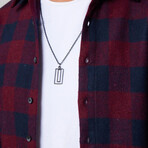 Slim Fit Narrow Cut Checked Sport Collar Lumberjack Shirt // Blue Navy + Burgundy (S)