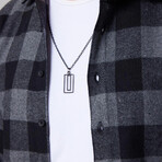 Slim Fit Narrow Cut Checked Sport Collar Lumberjack Shirt // Black + Gray (S)