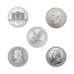 2024 5 oz Silver Starter Package of World Bullion Coins // Deluxe Collector's Pouch