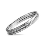 Astound Stainless Steel Bangle Bracelet Set // 6"