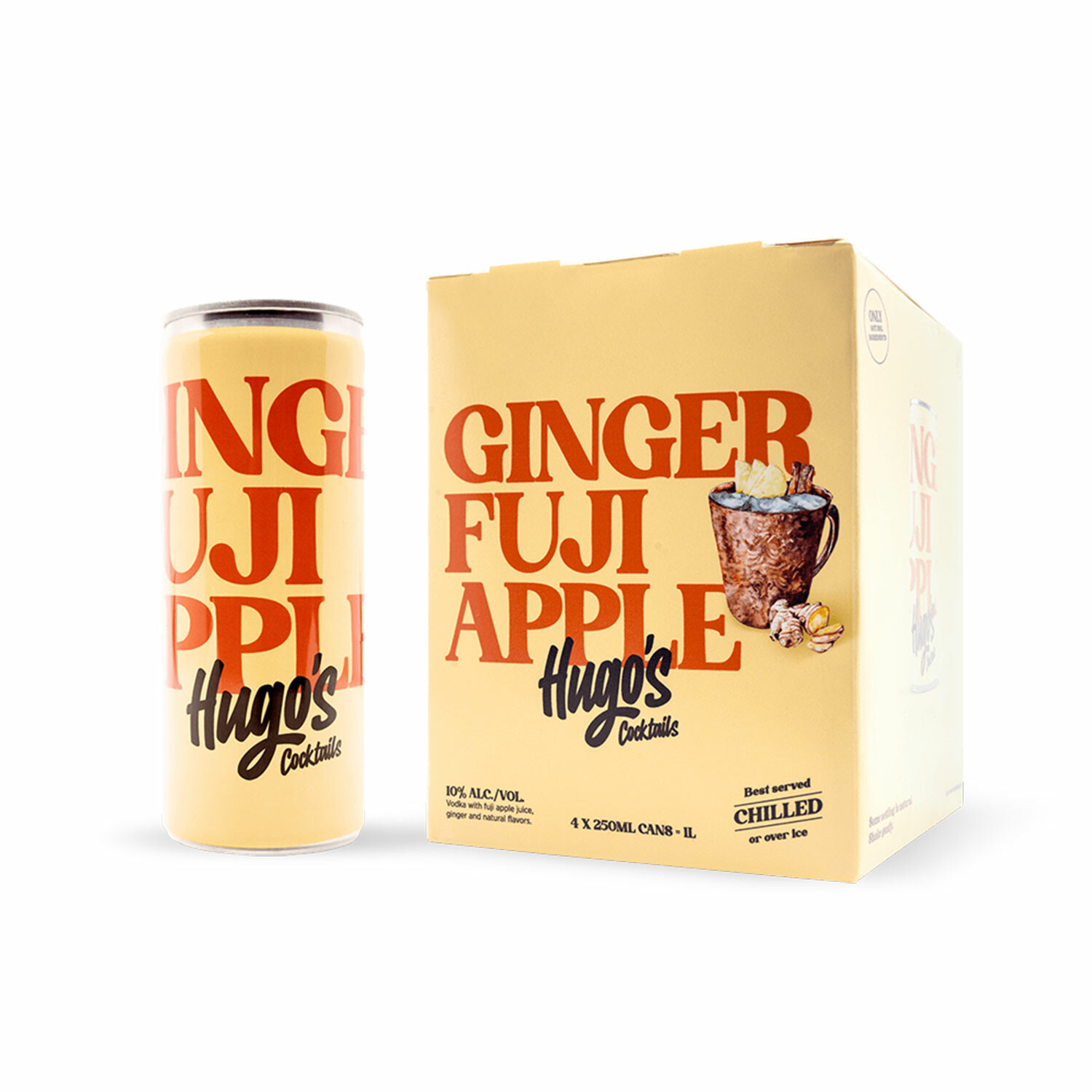 Hugo's Cocktails Ginger Fuji Apple Mule // 12 Pack Hugo's Cocktails