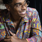 Carnaval Paisley Button Up Shirt // Multicolor (S)