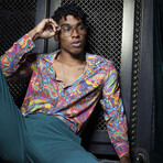 Carnaval Paisley Button Up Shirt // Multicolor (S)