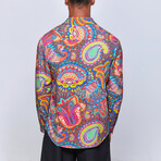 Carnaval Paisley Button Up Shirt // Multicolor (S)