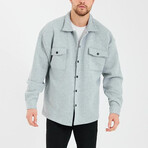 Oversize Three Thread  Shirt Jacket // Gray (M)