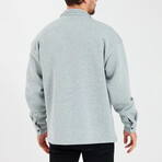 Oversize Three Thread  Shirt Jacket // Gray (M)