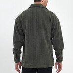 Front Pockets Oversize Shirt Jacket // Khaki (S)