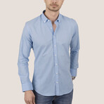 Solid Button-Down Shirt // Blue (2XL)