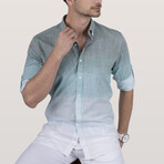 Ombré Button-Down Shirt // Gray + Mint (S)