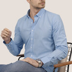 Solid Button-Down Shirt // Blue (2XL)