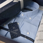 Solid Button-Down Shirt // Blue (2XL)