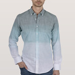 Ombré Button-Down Shirt // Gray + Mint (S)