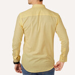 Solid Roll-Sleeve Button-Down Shirt // Yellow (S)