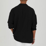 Linen Button Up // Black (L)