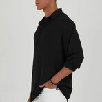 Linen Button Up // Black (L)