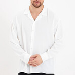 Notch Collar Button Up // White (S)